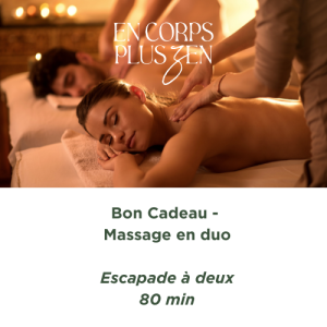 bon cadeau massage en duo escapade a deux 80 min en corps plus zen bethune